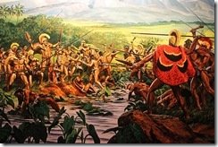 Tribal battle painting